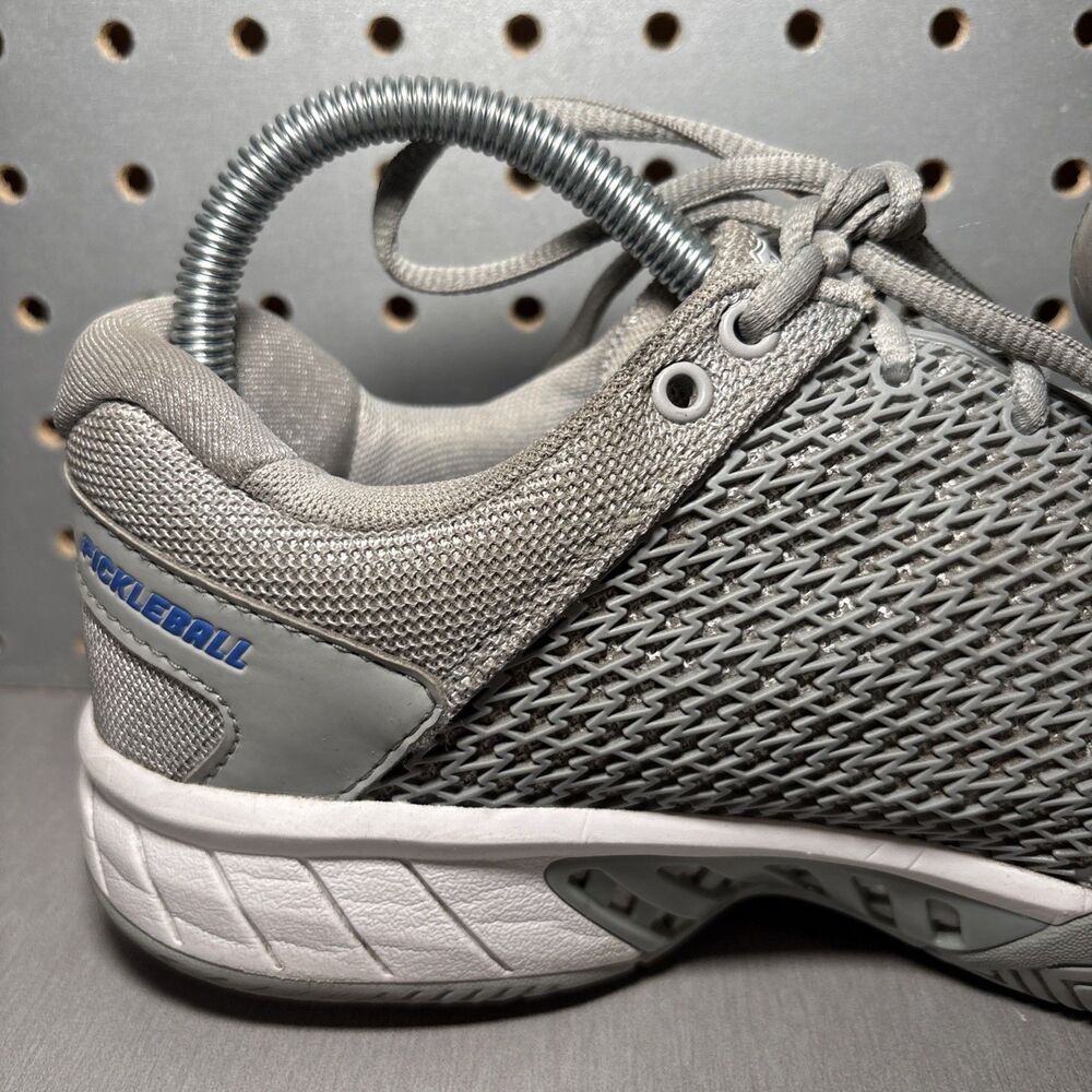 K Swiss Express Light Pickleball Shoes Womens US 7.5 Gray Grey White Tennis Low - Picture 8 of 14